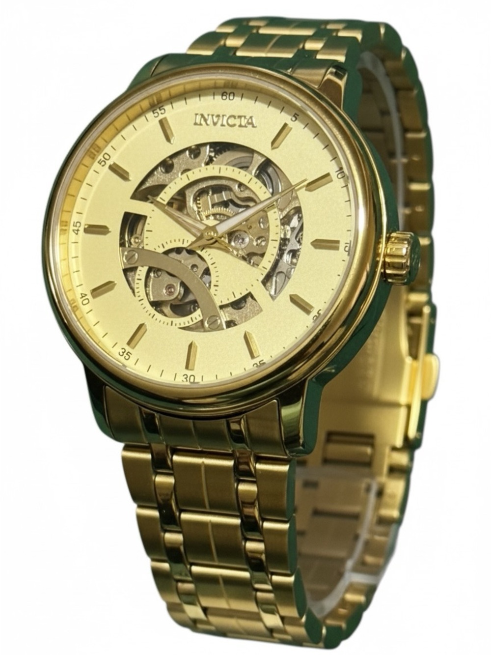 Invicta Objet D Art Automatic Men's Watch w/ Skeleton Dial - 40mm. Gold (69115)